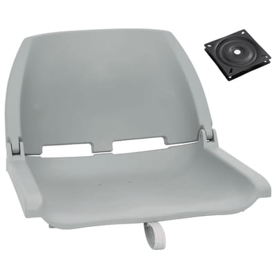 vidaXL - 2-delige - Bootstoelenset - inklapbaar - grijs