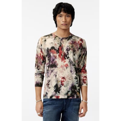 John Varvatos Granado Regular Fit Crewneck With Japane Dry Lavender Size: XS | Sweaters Outlet | Heren | Zwart