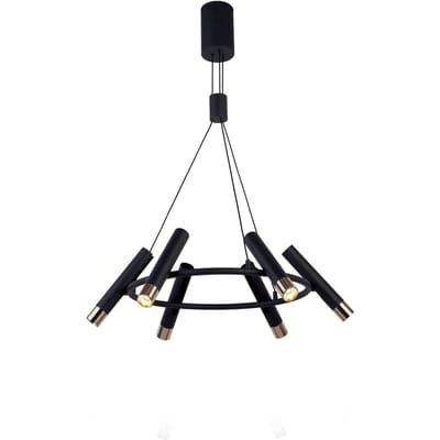 Searchlight Hanglamp Elegance 6-lamps zwart