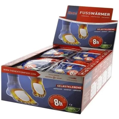 Doos met 40 paar voetenwarmers The Heat Company