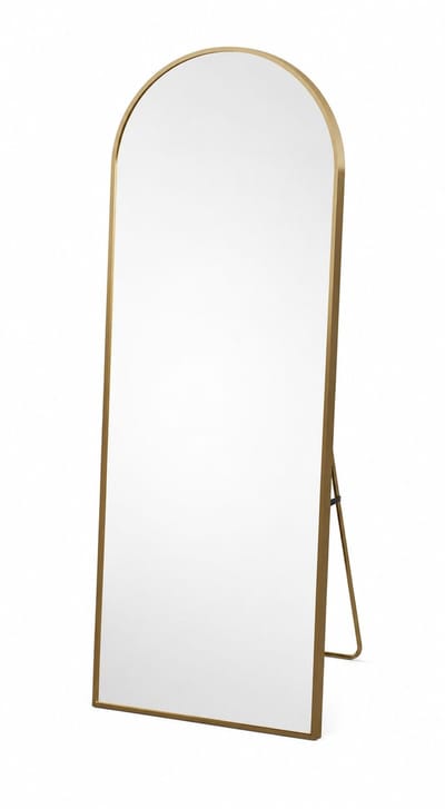 M-Goods - Staande Spiegel - Passpiegel Full Body - Grote Spiegel Slaapkamer - Gehard Glas Veilig - Aluminium Frame - Zwart