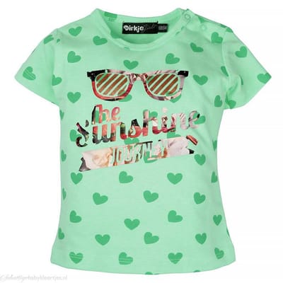 Dirkje T-shirt Sunshine mint  -  Maat  110