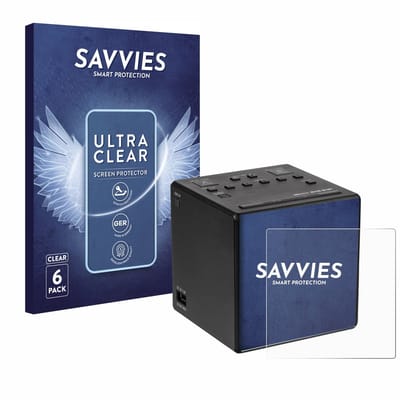 Savvies - Screenprotector voor Sony XDR-C1DBP - Folie Beschermfolie transparant 6 Stuks
