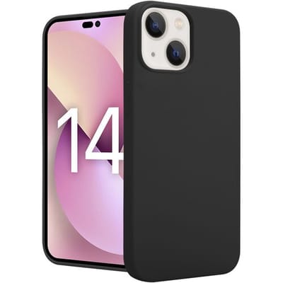 ShieldCase telefoonhoesje geschikt voor Apple iPhone 14 silicone case - zwart - Siliconen hoesje - Shockproof case hoesje - Backcover case - Bescherming