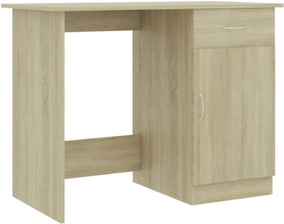 Bureau 100x50 cm Sonoma Eiken Werkplek met Lade en Opbergruimte