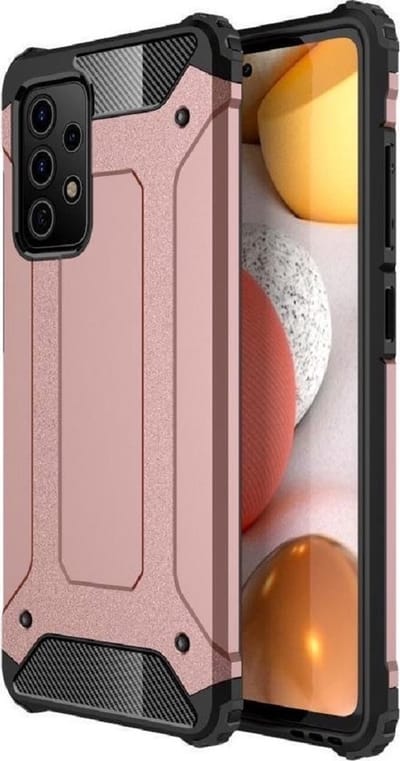 LuxeBass Hoesje geschikt voor Samsung Galaxy A23 5G - RoseGoud - Armor case