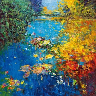 Kunstdruk Madjid - Idyll I 98x98cm