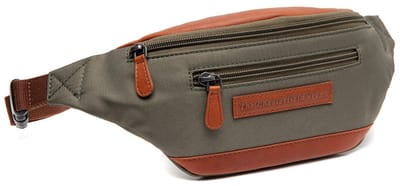 The Chesterfield Brand gordeltas Velta Leather Waist Pack Steel Green olijfgroen
