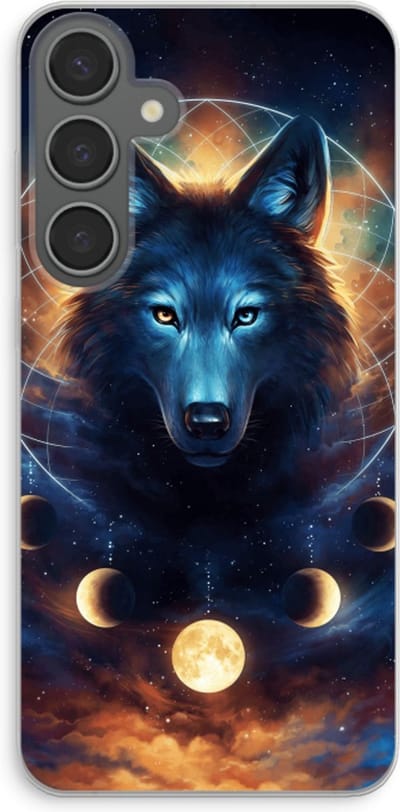 Case Company® - Hoesje geschikt voor Samsung Galaxy S24 Plus hoesje - Wolf Dreamcatcher - Soft Cover Telefoonhoesje - Bescherming aan alle Kanten en Schermrand