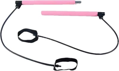 Pilates Bar Kit - Fitness Staf - Full Body Workout - Gemakkelijk Draagbaar - 496 cm - Roze