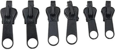 Rits reparatieset - Schuifregelaar kit - Ritsen Repareren - 3 Maten - 6 stuks - Zwart