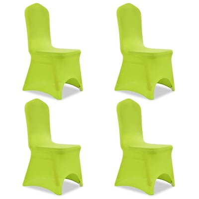 vidaXL - Stoelhoes - stretch - 4 - stuks - groen