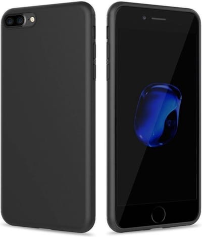 Zwart TPU Siliconen Case Backcover Hoesje voor de iPhone 8 Plus