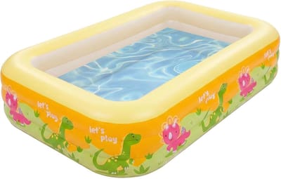 Opblaasbaar Zwembad - Water Spelbad Tuinbad - Zomerse Verkoeling - Anti-slip Bodem - 21 meter - Geel