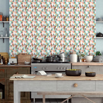 Zelfklevende tegelmuurstickers voor keuken en badkamer - 60 tegelstickers, marmerlook, chique azuurblauw - 60 stickers, 20x20cm