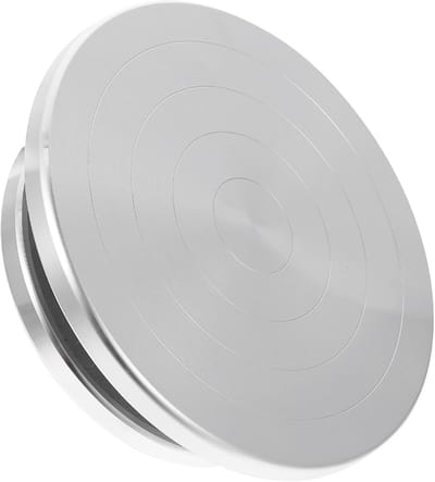 Pottenbakkersschijf - Draaibare schijf - Keramiek maken - Aluminiumlegering - 20 cm - Zilver