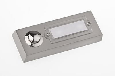 Solidchoice - Drukknop met Rechthoekige Inbouwdoos van Metaal en Polycarbonaat Bord