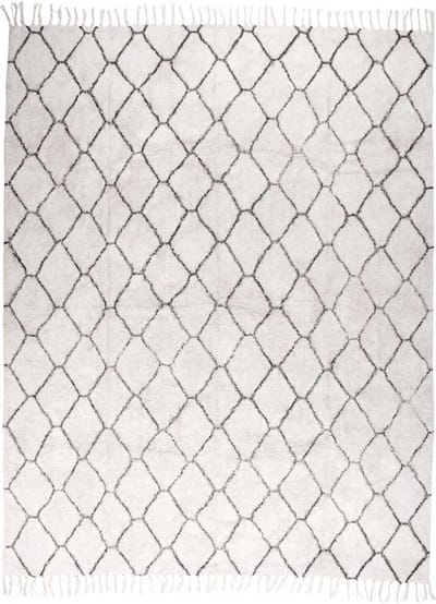 Artichok Jeannet Vloerkleed Gebroken Wit - Rechthoekig - Laagpolig - Scandinavisch - Zacht Kleed - met Patroon - 240 x 180 cm