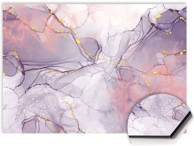 KitchenArt - Lavender Marble Spatscherm - 60x30 cm - Spatscherm Achterwand Keuken - Spatwand Keuken