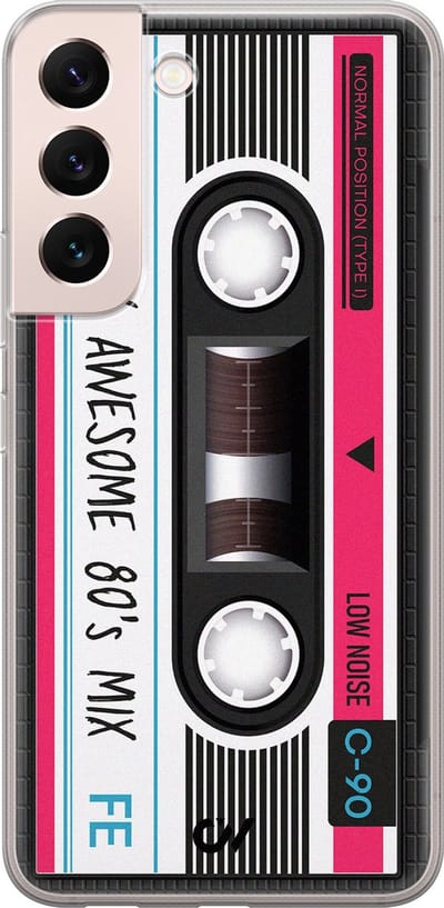 Hoesje geschikt voor Samsung Galaxy S22 hoesje - Cassette - - Zwart - - Casevibes