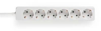 Pro Stroom Socket x6 - Wh - 3m