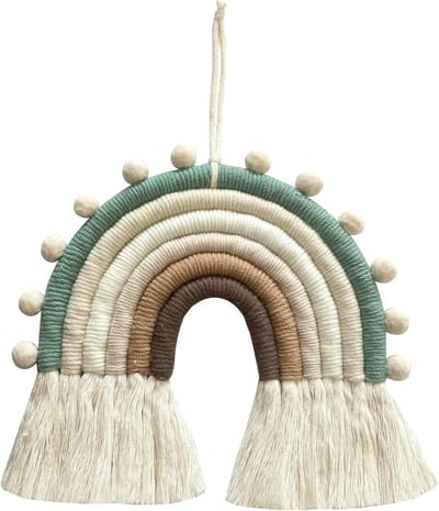 Kleurige Wandbehang voor Kinderkamers en Studentenwoningen, Scandinavische Stijl, Macramé Wanddecoratie en Feestversiering
