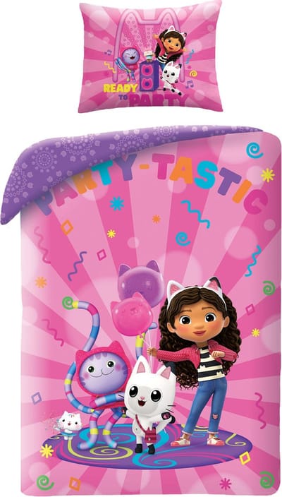 Gabby's poppenhuis BABY Dekbedovertrek, Party-Tastic - 100 x 135 cm + 60 x 40 cm - Katoen
