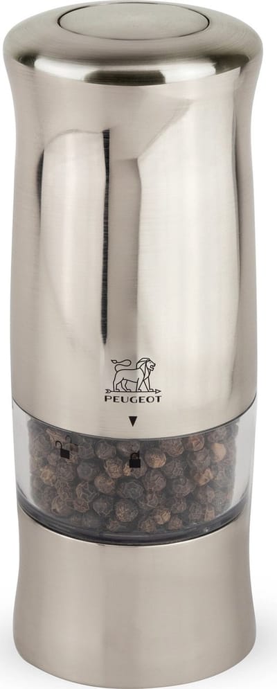 Peugeot Zeli Elektrische Pepermolen 14 cm - Inox - Met Verlichting