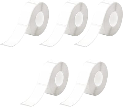Thermische Label Tape 12x40mm - Waterdichte Etiketten voor D30/D35/P15/P12/P11 - 5 Rollen met 160 Labels per Rol voor Thuis, Kantoor en School