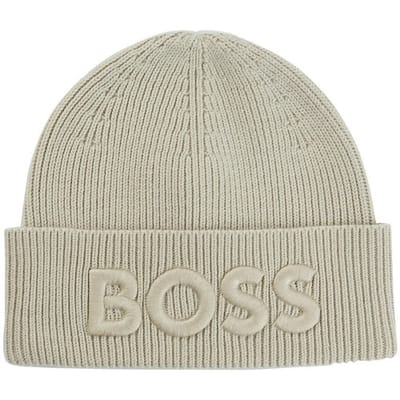 BOSS Dop Afox Beanie Nature Lichtgrijs