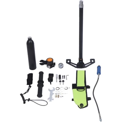 Kit de Bouteille de Plongée 0,5 L 5-10 Minutes Filtration à Trois Couches Kit de Bouteille de Plongée pour Respiration Sous-Marine avec Valve de Respiration noir