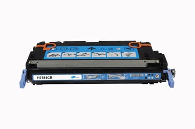 HP Q7581A - Toner Cyaan - 6000 pagina's - Huismerk Compatible - Geschikt voor HP Canon i-Sensys LBP5300 Canon i-Sensys LBP5360 Canon i-Sensys MF9130 Canon i-Sensys MF9170 Canon I-Sensys MF9220 Canon I-Sensys MF9280 HP Color Laserjet 3800 - HP toner