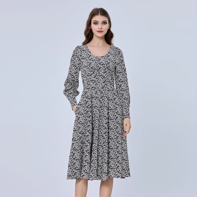 Midi Tea -jurk met Liberty Print