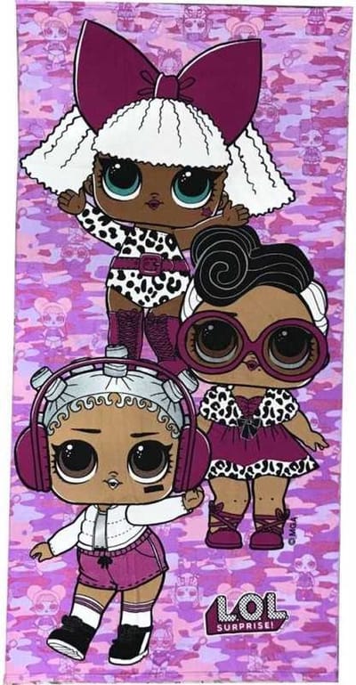 LOL Surprise badhanddoek - 140 x 70 cm. - L.O.L. Surprise! strandlaken handdoek