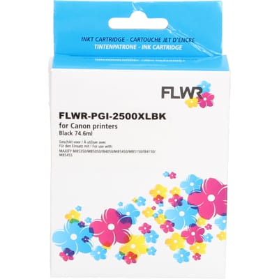 FLWR - Inktcartridge / PGI-2500XL / Zwart - Geschikt voor Canon