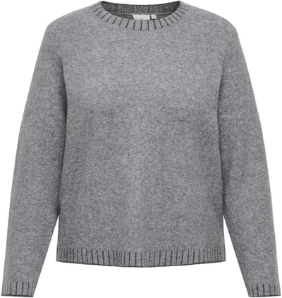 ONLY CARMAKOMA - CARFINA LS STITCH O-NECK KNT - Dames - Gebreide truien