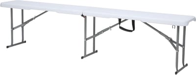 Opklapbare Bierbank - Picknickbank Tuinbank - Extra Zitplekken Creëren - Robuust Stalen Frame - 183 x 28 x 43 cm