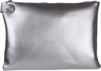 Grote leren clutch tas voor dames, elegante avondhandtas met polsband en ruime opbergruimte