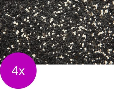 Vdl Aquariumgrind Hawai 1-2 Mm - Aquarium - Siergrind - 4 x 2.5 kg Zwart Wit