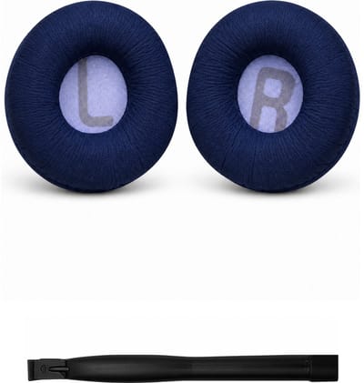 Set Oorkussens voor JBL Koptelefoon - Tune 500 Oorkussen - Tune 460BT / Tune 530BT / Tune 570BT / JR300 / JR310BT / Junior 320BT - Kunstleer met Traagschuim - Blauw