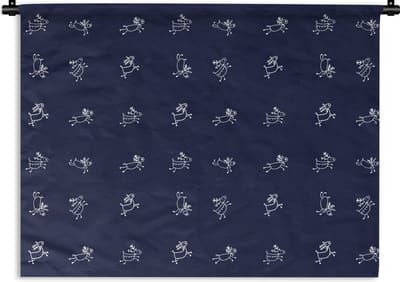 Wandkleed - Wanddoek - Hert - Patroon - Illustratie - 120x90 cm - Wandtapijt