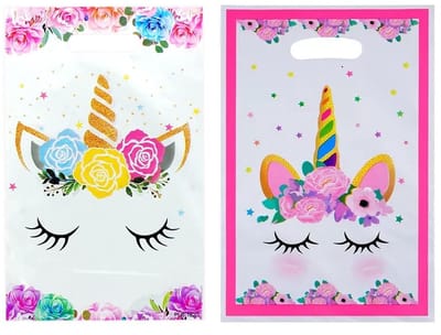 Allecto - Eenhoorn-geschenkzakjes - Feestcadeauzakjes - 40-delige set - Aluminiumfolie - Perfect voor verjaardagen en babyshowers - Schattig sterp