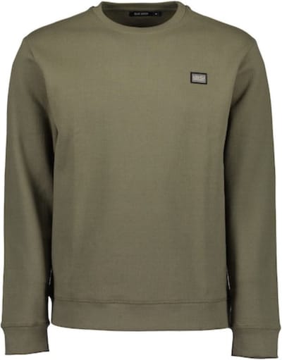 Blue seven heren - Trui 370169 army sweatstof maat L