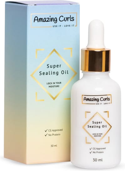 Amazing Curls Super Sealing Oil - Krullen - Krullend Haar - Olie voor krullen - CG producten - Krullendhaar Producten - Haarolie - Hittebescherming - Curly Girl Producten - Krullen - 30 ml in luxe pipet flesje