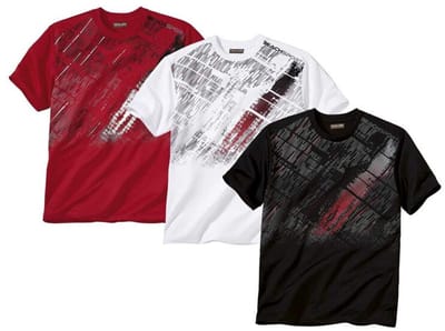 ATLAS FOR MEN - Set van 3 T-shirts Beach Sport - Heren - Verkrijgbaar in grote maten - L