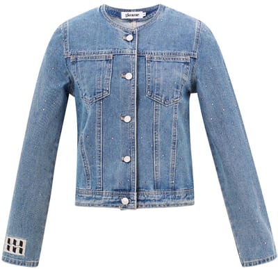 Eigentijdse Korte Denim Vrouwenjas met Classic Fit - Maat XS