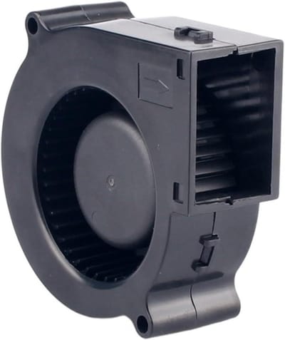 Centrifugaalventilator - Turbo Ventilator - Apparatuur Koelen - Dubbel Bal Lager - 75mm x 30mm - Zwart