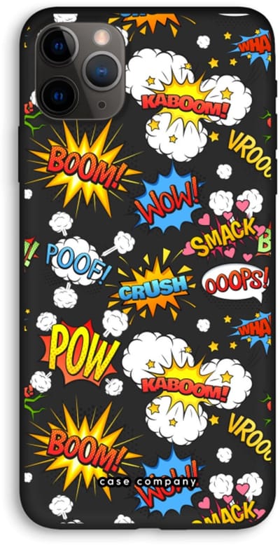Case Company® - Hoesje geschikt voor iPhone 11 Pro Max hoesje - Pow Smack - Biologisch Afbreekbaar Telefoonhoesje - Bescherming alle Kanten en Schermrand