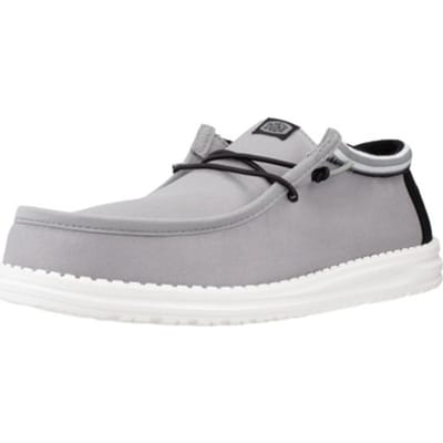 HEYDUDE - Wally Letterman Heren Instappers Light Grey/White - Maat 40