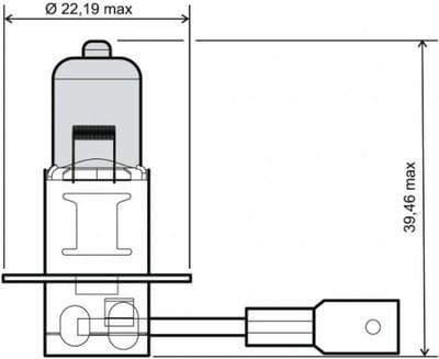 h3 witte gloeilamp 12v 55w rms voor motor scooter auto nieuw